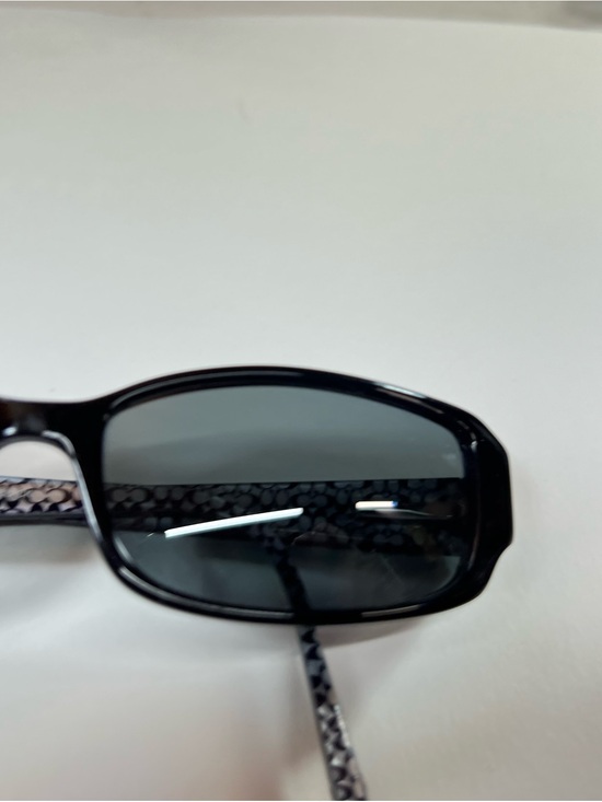 Coach Accessories - Coach Black Rectangular Sunglasses with Patterned Temples